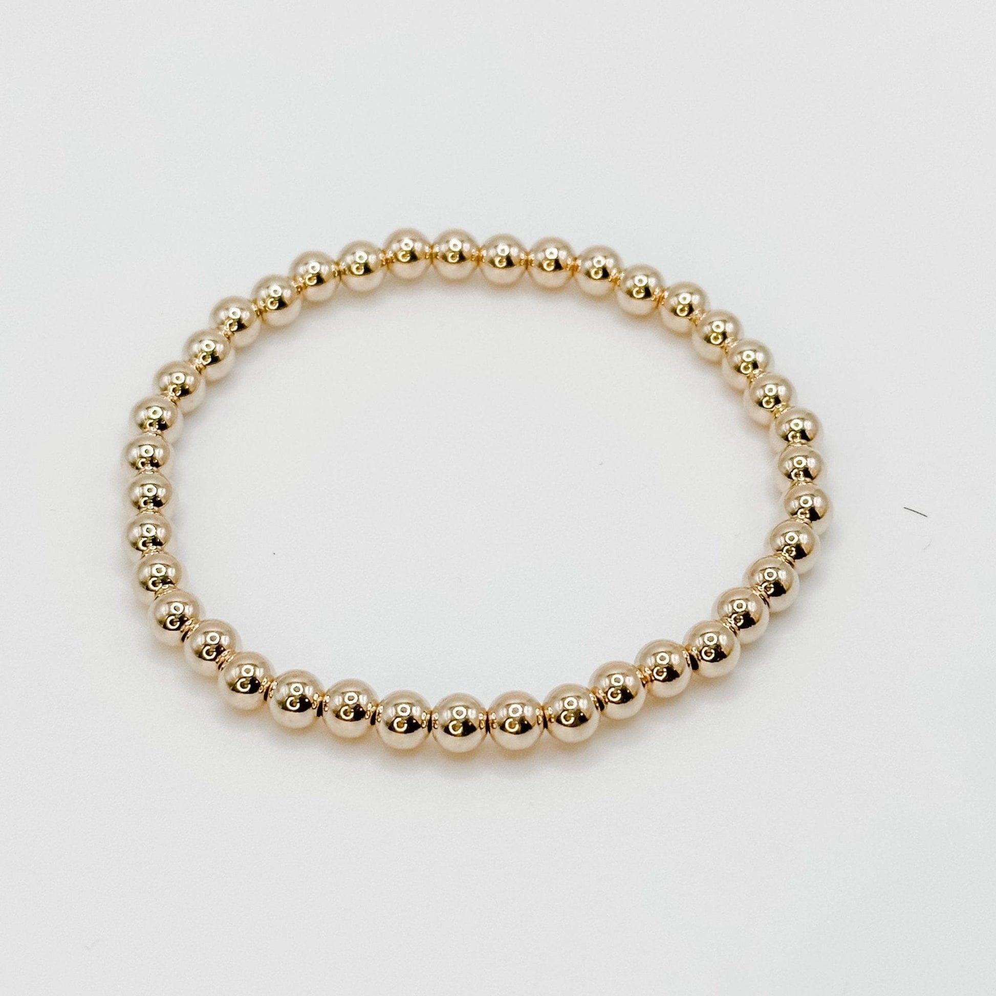 14K Gold Filled Stackable Beaded Bracelet 5MM beads