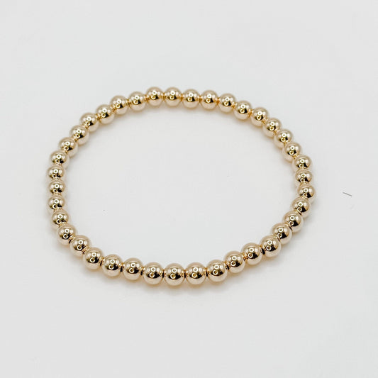 14K Gold Filled Stackable Beaded Bracelet 5MM beads