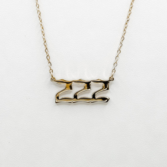 gold plated  222 necklace