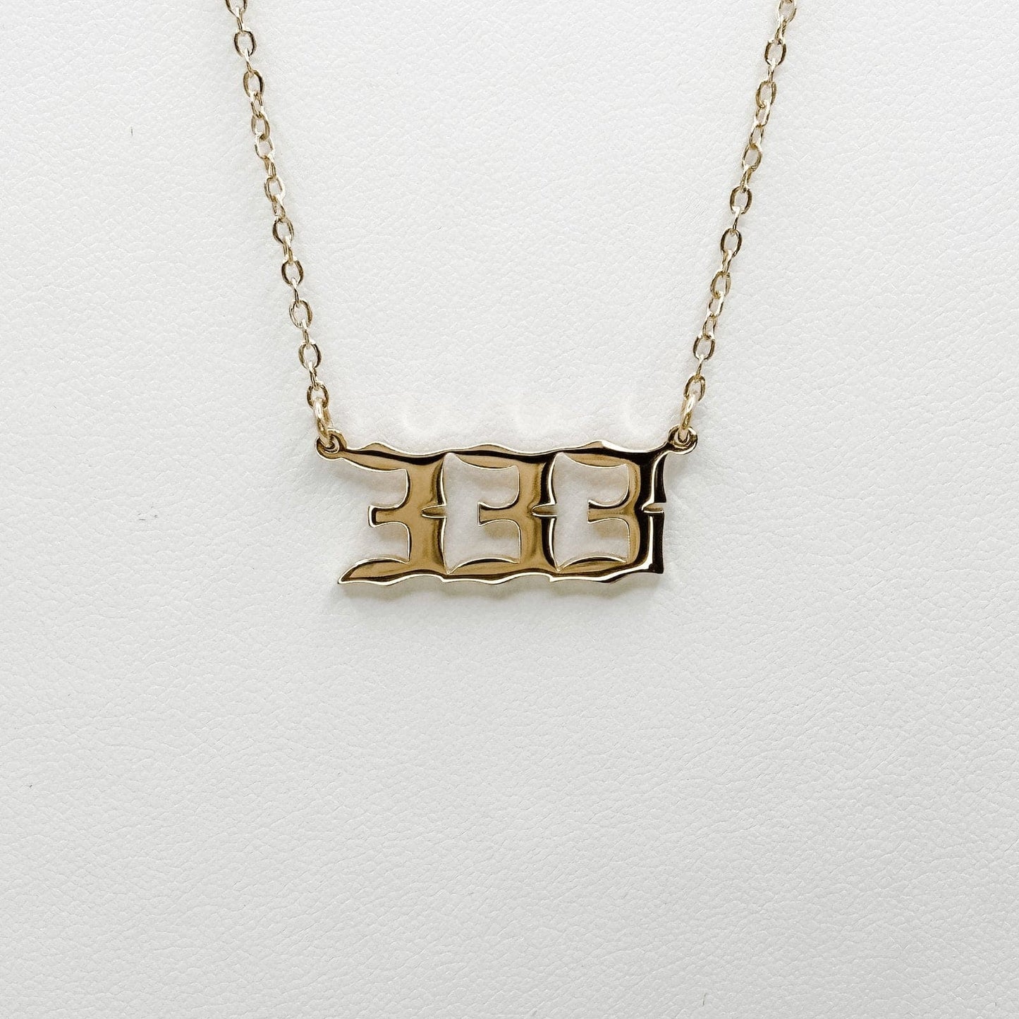 gold plated 333 necklace