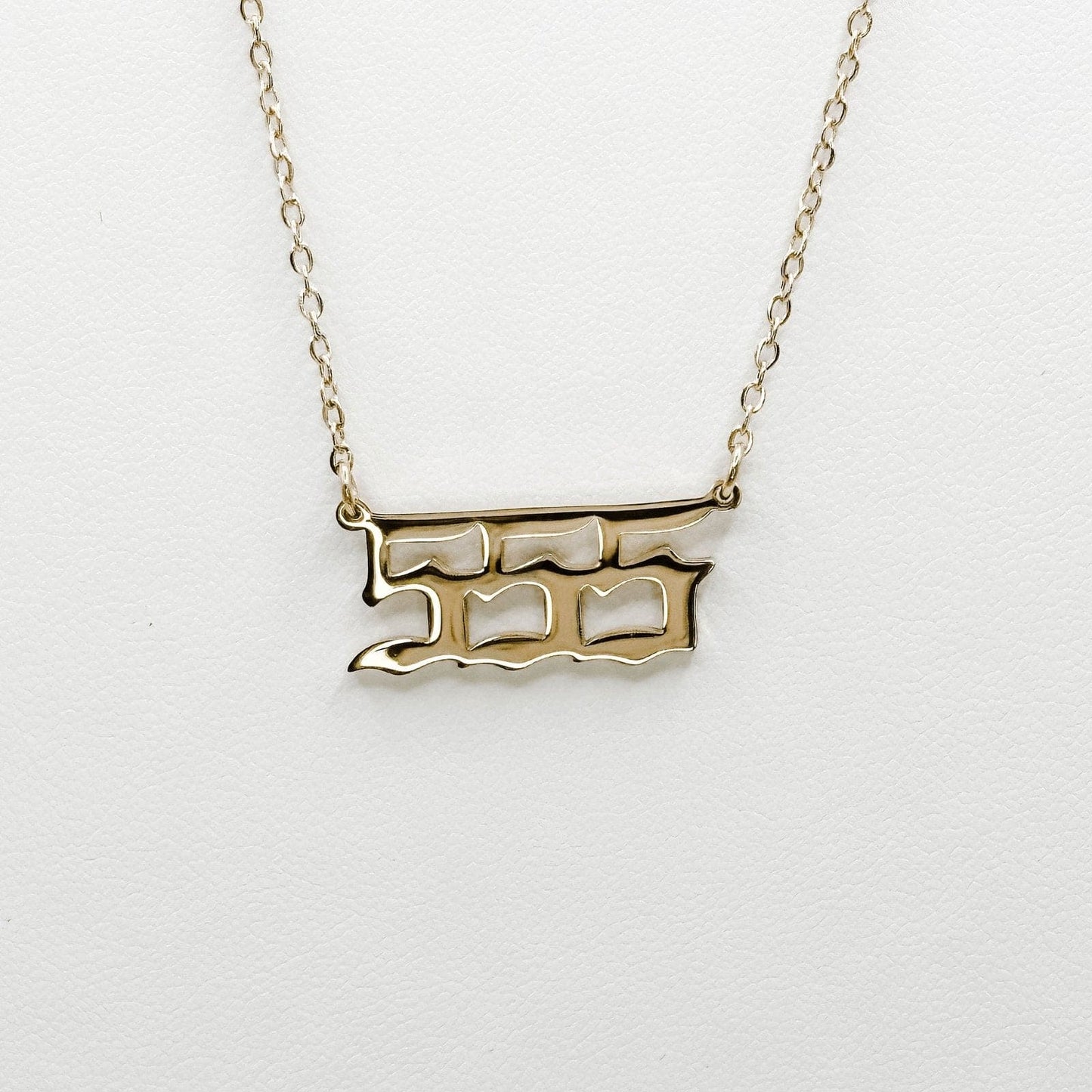 gold plated 555 necklace