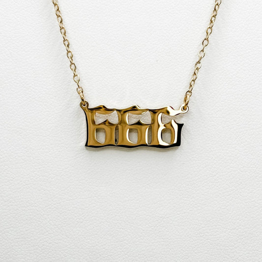 gold plated 666  necklace