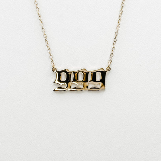 gold plated 999 necklace