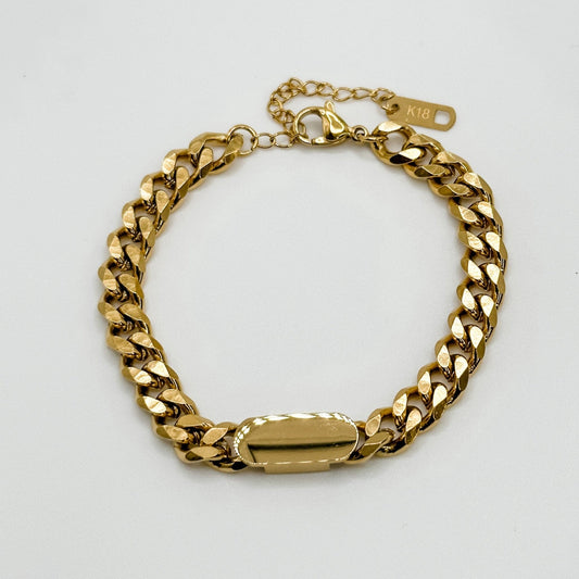 18K Gold Plated Plated  Chunky Cuban