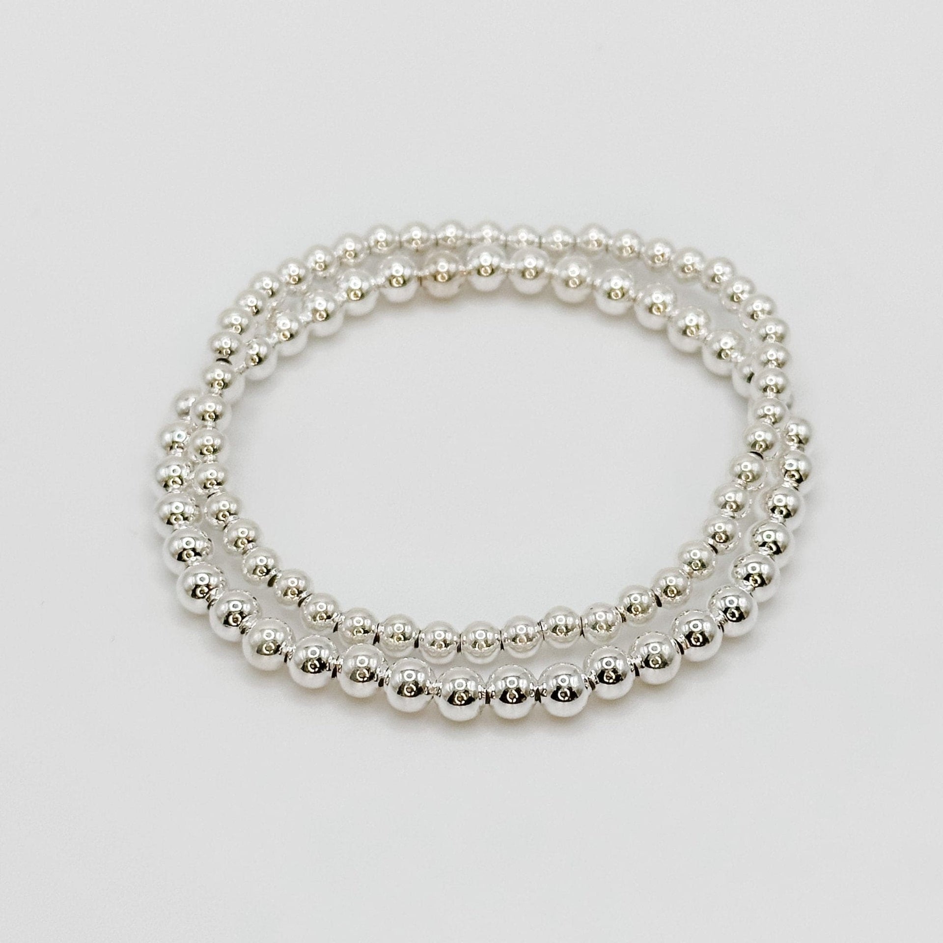 5MM 925 Sterling Silver Beaded Bracelet BUNDLE – Finleyrose