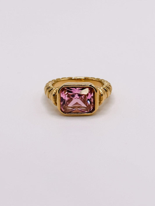 Chunky Bling Ring-Pink - Finleyrose