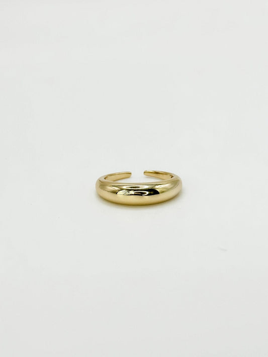 Gold Plated Sterling Silver Adjustable Dome Ring