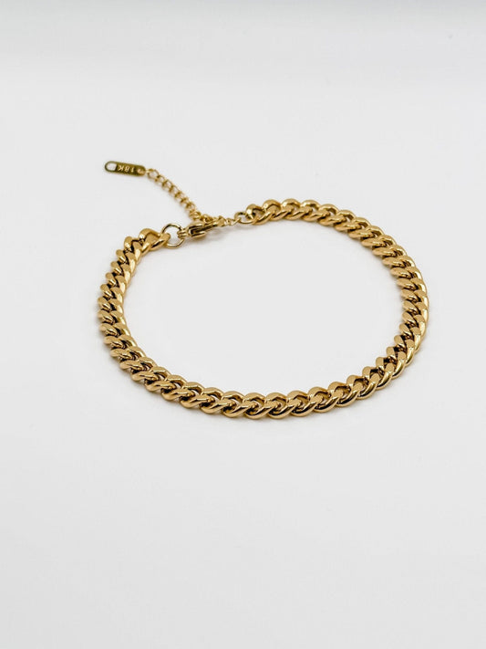 Medium Link Cuban Chain Anklet - Finleyrose