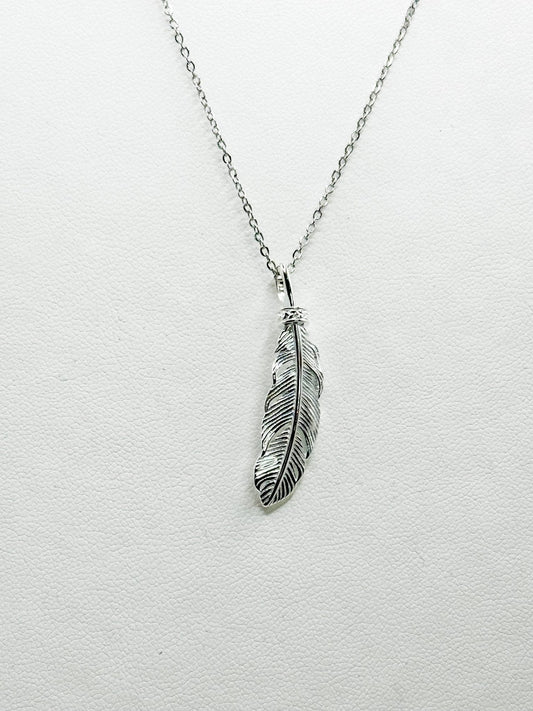 Sterling Silver Feather Pendant