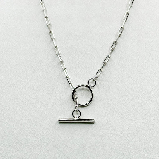 Sterling silver toggle necklace