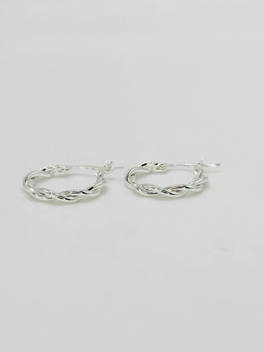 sterling silver Twist Hoops